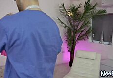 Massive Tits Blonde Fucked Hard at Doctor's Office Visit