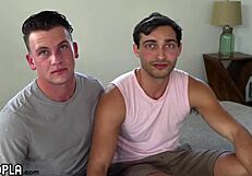 Italian computer nerd experiences first gay sex and loves it