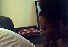 Pretty Ebony Gags On Big Cock