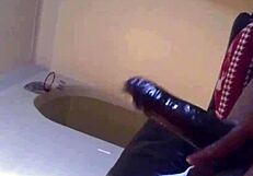 Pretty Ebony Gags On Big Cock