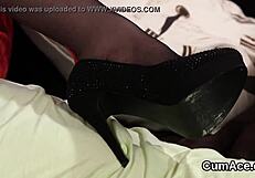 Flirty Hottie Receives Multiple Cumshots on Face in Blowbang