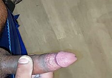 Gay Masturbation Leads to Cum on Hotel Floor