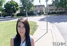 Naked Teen Mia Hurley Gives Tight Blowjob