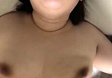 japanese 30s couple in missionary position getting friendly ending with simultaneous orgasms and massive creampie