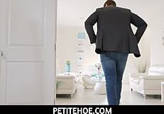 Tiny School Girl Jamie Jett Enters House