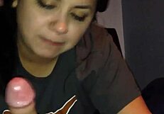 Brunette Teen Gets Facial After Wild Blowjob Wow!