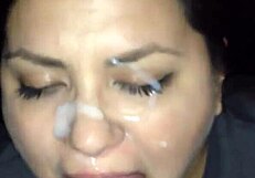 Brunette Teen Gets Facial After Wild Blowjob Wow!