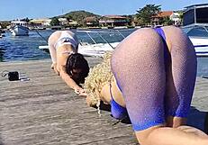 Latina milf dances and gets a cumshot from her friend