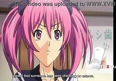 Pervy teacher blackmails petite asian student lesbians in uncensored hentai taboo scenes