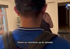 I lure the pizza guy into banging me hard. Colombian Melany gets all his cum!