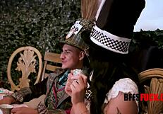 alice's wild wonderland gangbang with crazy teens in fantasy foursome!