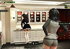fashion business 8 with curvy mature teen in 3d cartoon