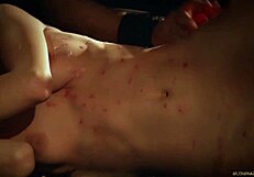 Whispers of Pain in Hardcore Bdsm and Bondage Teen 18+ Slave Licking Cum