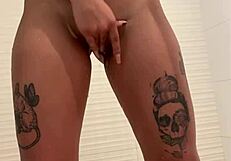 I was bathing when the young Latina began sucking my cock passionately