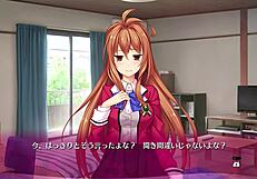 Lingerie-clad girls in bukkake hentai blowbang game