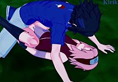 Sakura Haruno And Naruko Uzumaki Intense Sex With Sasuke Uchiha