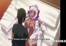 fiesty princess becomes lactating cum bucket in uncensored hentai 😈