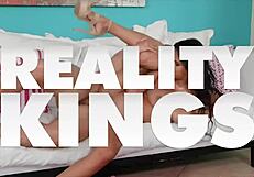 Curvy taylee wood works out with her personal trainer's big cock between her boobs