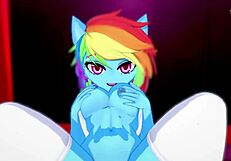 rainbow dash craves you to ride her after groping - my little 18+ pony