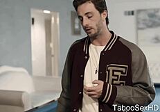 Sexy Brunette Teen Girl Gives Blowjob And Oral Sex To Football Player Before Fucking Him Passionately