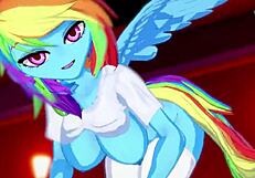 rainbow dash craves you to ride her after groping - my little 18+ pony