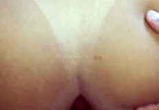 Blonde slut takes anal after blowjob, cumming inside in red sheer