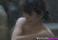 naked asian teen 18+s SHOWER in open view
