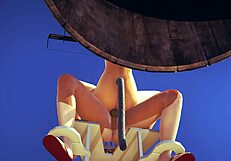 hentai kitty boobjob licked and creampied in cosplay