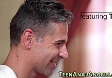 Teen European butt banged and sucks huge cock