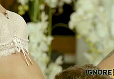 yo, this sorority slut gets bent over desk for shaved pussy pounding 😜