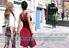 Wife and stepmother engage in playful game with teens