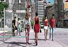 Wife and stepmother engage in playful game with teens