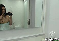 Teen Newbie Pussy Jizzed Hard by Monster Cock. Can She Handle More Action?