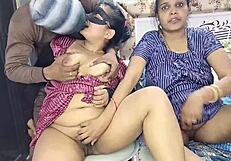 Cheerful Devrani-Jethani in XXX Threesome with Pussy Licking Fun