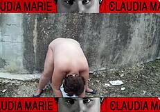 impossible positions to lick fat woman's pussy on the street, loving her juices until she cums