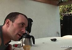 French nun fucked hard in threesome!