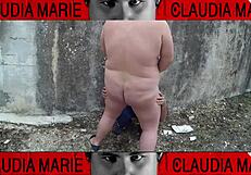 impossible positions to lick fat woman's pussy on the street, loving her juices until she cums