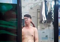 vietnamese gay man enjoys solo activities with big cock