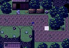 Tanned girl natsuki pees at night in forest during hentai game episode 9