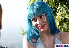 Busty Asian Facesitted Outside by Bestie