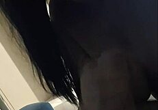 in this asian couple scene the girl didn't like the movie so she sucks and drinks the milk instead