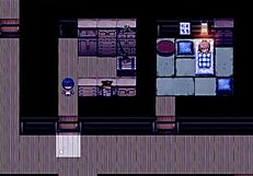 Tanned girl natsuki pees at night in forest during hentai game episode 9