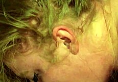 White teen girl sucking cock in blowjob scene