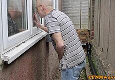 Purecfnmetd 11: Mistress Humiliates with Handjob in Voyeur Setting.