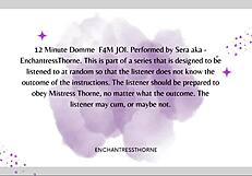 F4m femdom joi-denial orgasm control in intriguing domination instructions