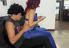 18-year-old girl caressed by stepfather while learning phone game