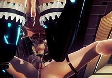 yaoi femboy mizu gives sloppy blowjob and rides bareback in wild chair session. sissy trap in japanese anime porn drives me nuts.