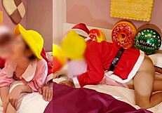 i creampie small pussy in christmas cosplay