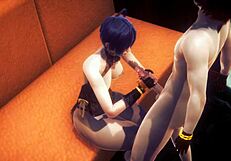 Genshin Impact Hentai - Xiangling's Handjob And Anal Creampie!