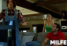 Hot Busty Milf Fucks the Cable Guy Sneakly